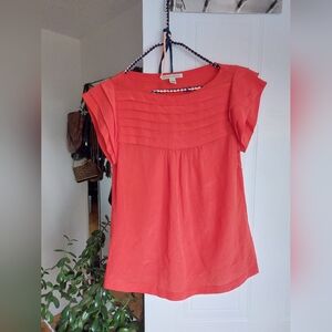 Sold Banana Republic Silk Top Red - Small